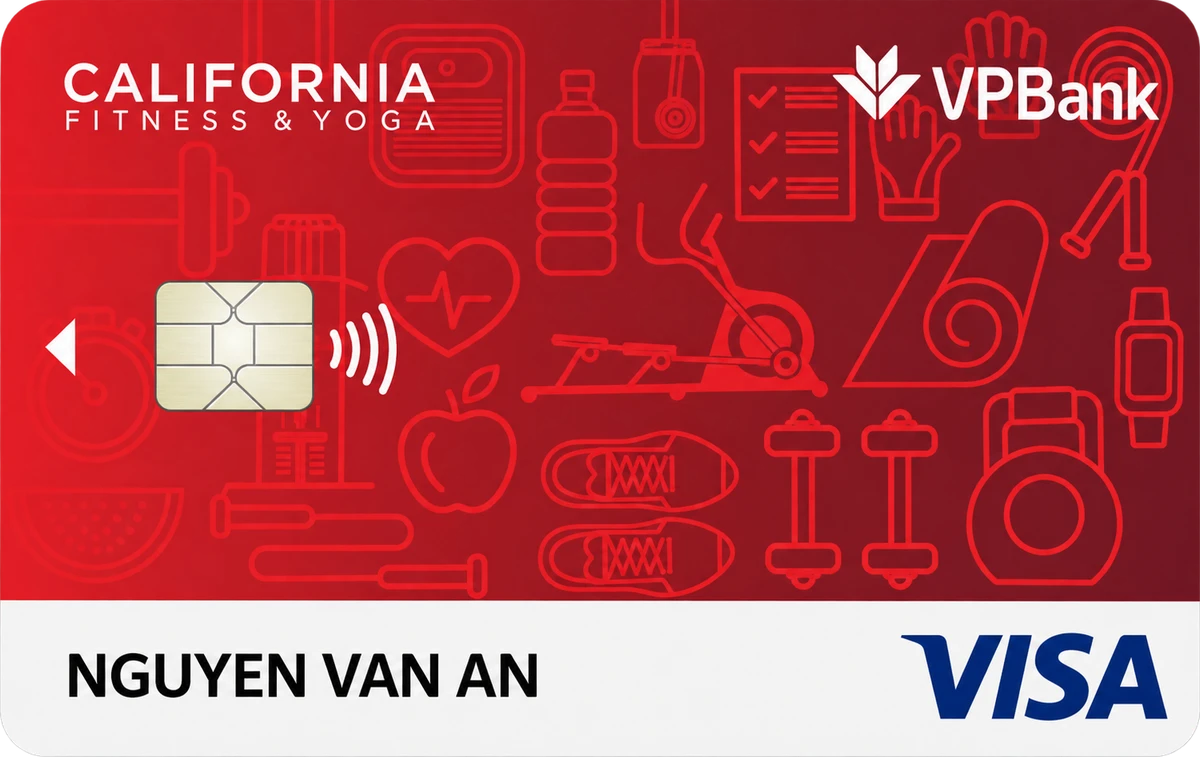 Thẻ VPBank California Fitness Visa Platinum