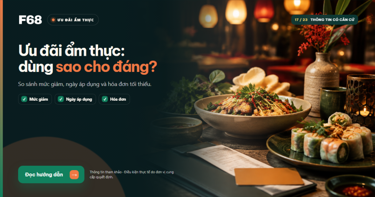 Thẻ tín dụng ưu đãi ẩm thực: cách chọn và sử dụng hiệu quả — Ảnh chia sẻ Tài Chính F68