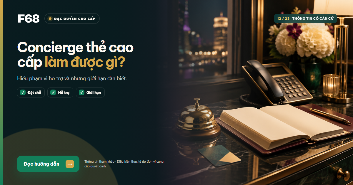 Concierge thẻ tín dụng cao cấp — Dịch vụ concierge thẻ tín dụng là gì? — Ảnh chia sẻ Tài Chính F68