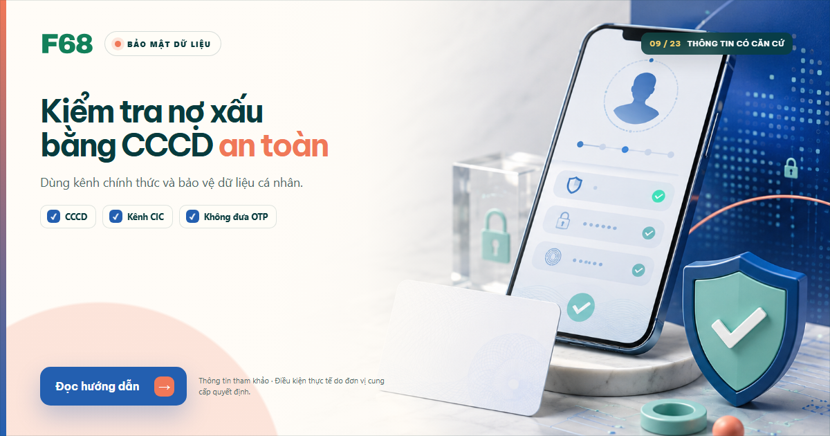 Cách kiểm tra nợ xấu bằng CCCD trên CIC — Ảnh chia sẻ Tài Chính F68