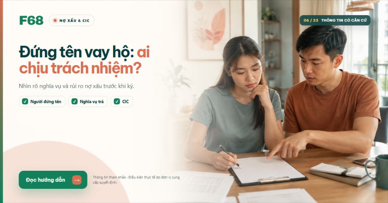 Đứng tên vay hộ có rủi ro gì? Trách nhiệm và nợ xấu — Ảnh chia sẻ Tài Chính F68