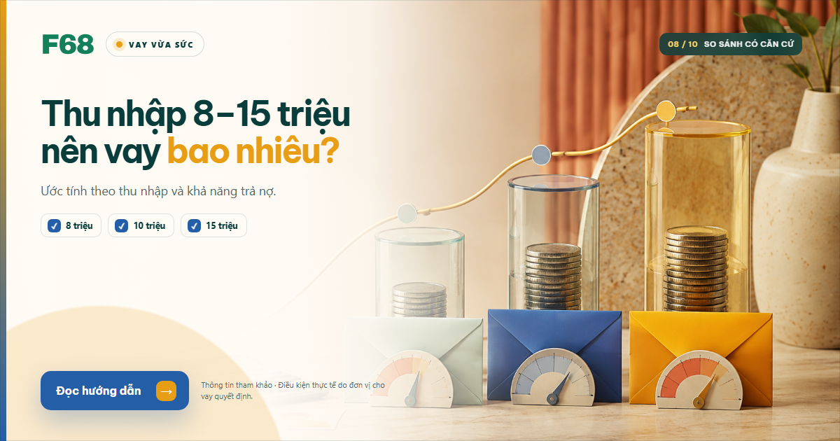 thu nhập bao nhiêu nên vay bao nhiêu — Thu nhập 8 10 hoặc 15 triệu nên vay bao nhiêu