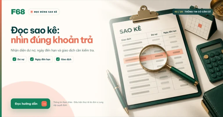 Đọc sao kê thẻ tín dụng lần đầu: cần nhìn những dòng nào?
