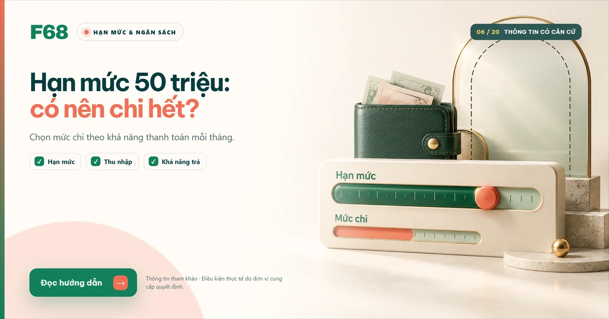 Hạn mức thẻ 50 triệu có nghĩa nên chi 50 triệu không?