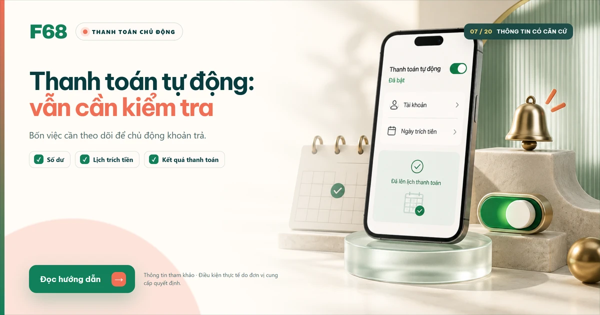 Thanh toán tự động thẻ tín dụng: bốn việc vẫn cần tự kiểm tra