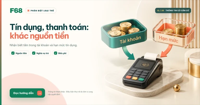 Thẻ tín dụng và thẻ thanh toán: kiểm tra nguồn tiền trước khi dùng