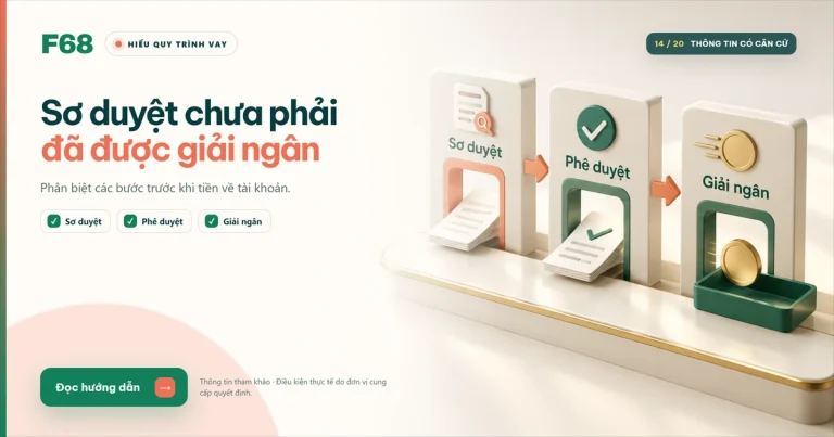 Sơ duyệt, phê duyệt và giải ngân khoản vay khác nhau thế nào?
