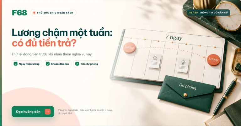 Trước khi vay, thử ngân sách nếu lương đến chậm một tuần