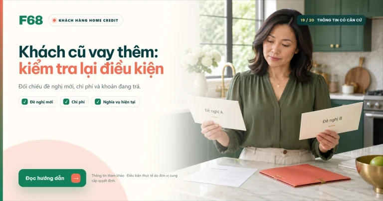 Khách hàng cũ Home Credit muốn vay thêm: kiểm tra gì trước?