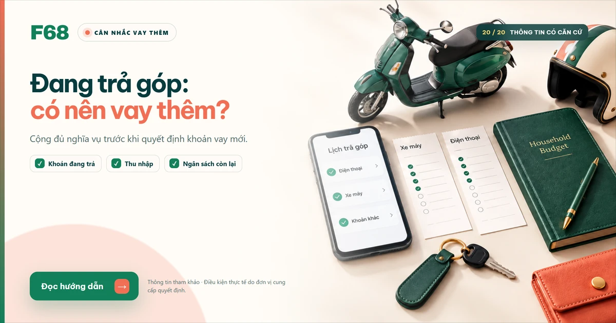 Đang trả góp điện thoại hoặc xe máy, có nên vay thêm tiền mặt?