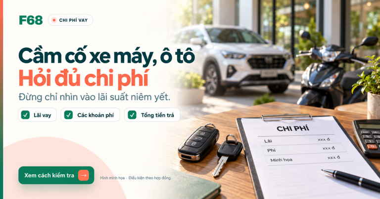 Cầm cố xe máy, ô tô: hỏi đủ chi phí trước khi ký.