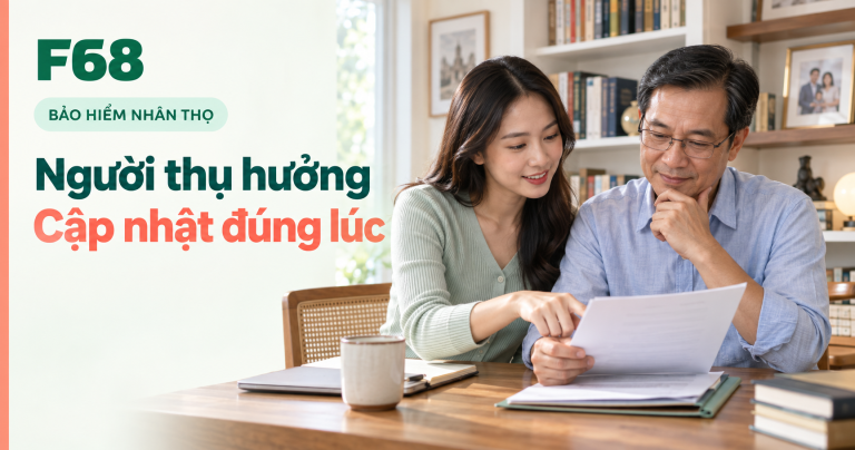 người thụ hưởng bảo hiểm nhân thọ — Người thụ hưởng: Cập nhật đúng lúc — minh họa F68