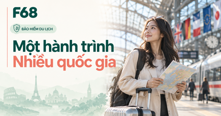 phạm vi bảo hiểm du lịch — Một hành trình: Nhiều quốc gia — minh họa F68