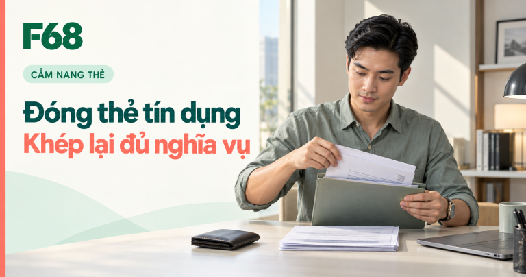 Đóng thẻ tín dụng: Khép lại đủ nghĩa vụ — minh họa F68