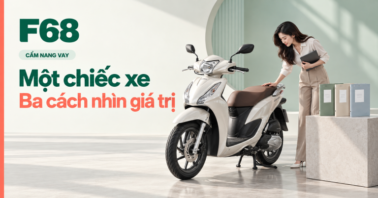 giá định giá tài sản — Một chiếc xe: Ba cách nhìn giá trị — minh họa F68