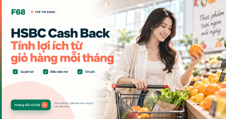 Thẻ tín dụng HSBC Cash Back: tính tiền hoàn siêu thị và hướng dẫn mở thẻ