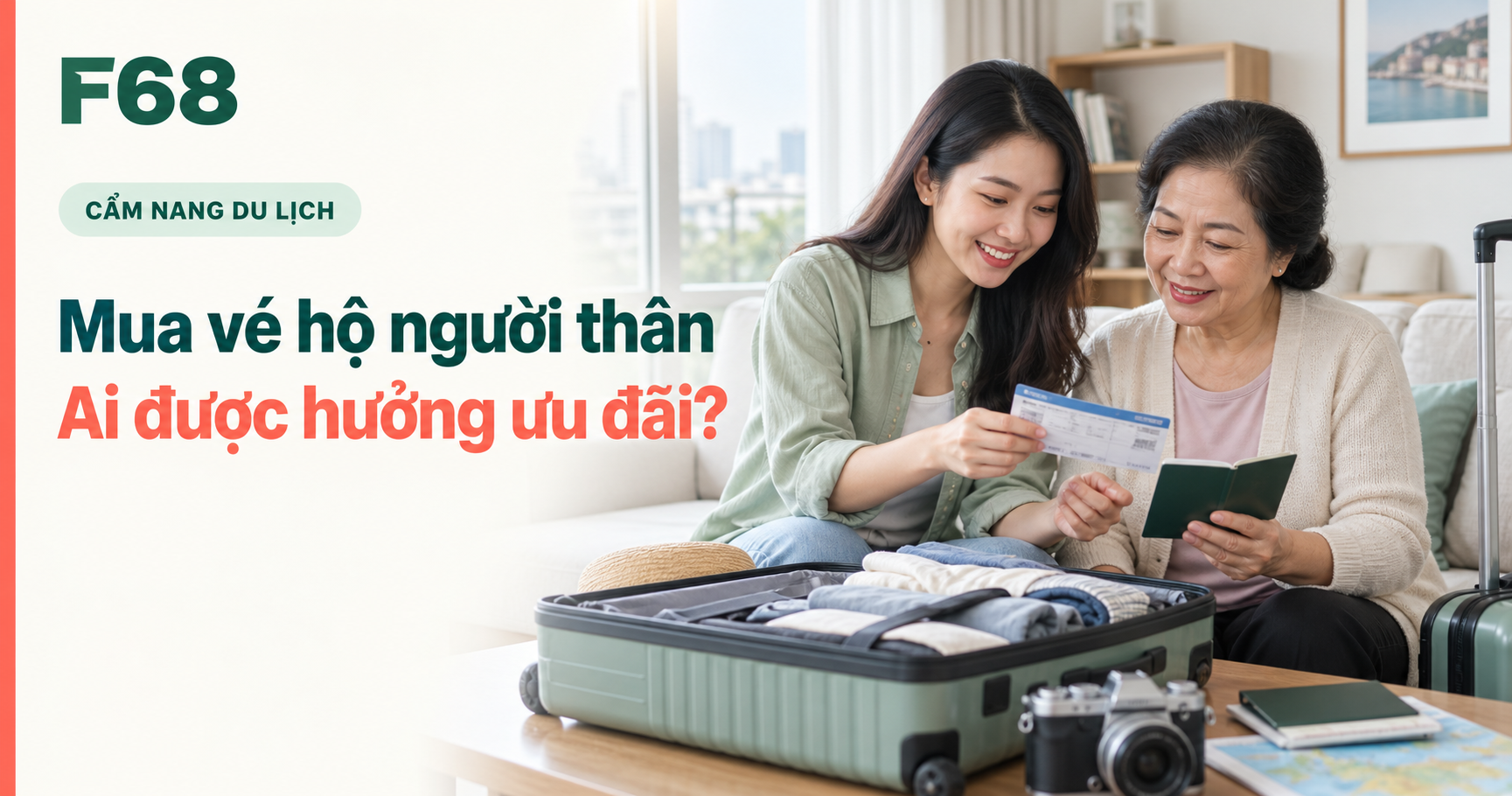 mua vé máy bay hộ người thân — Mua vé hộ người thân: Ai được hưởng ưu đãi? — minh họa F68