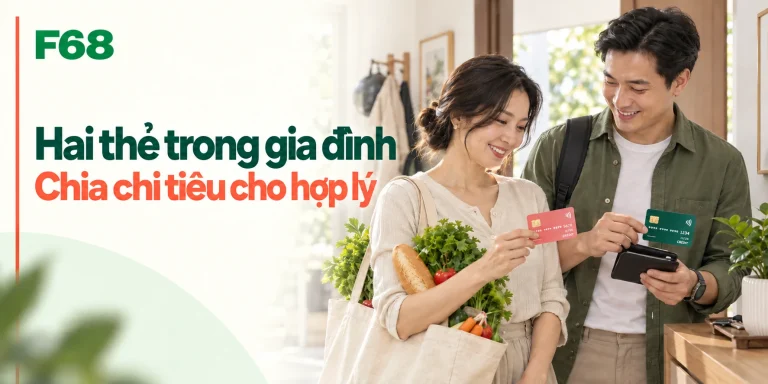 Hai thẻ trong gia đình — Chia chi tiêu cho hợp lý; minh họa F68
