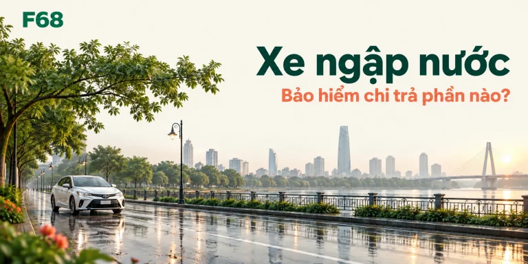 Xe ngập nước — Bảo hiểm chi trả phần nào?; minh họa F68