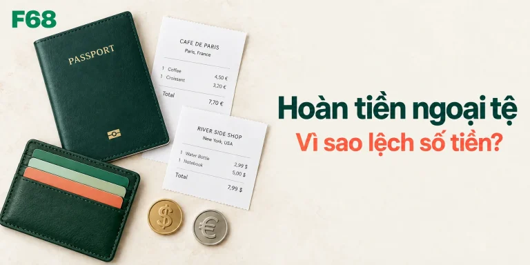 Hoàn tiền ngoại tệ — Vì sao lệch số tiền?; minh họa F68