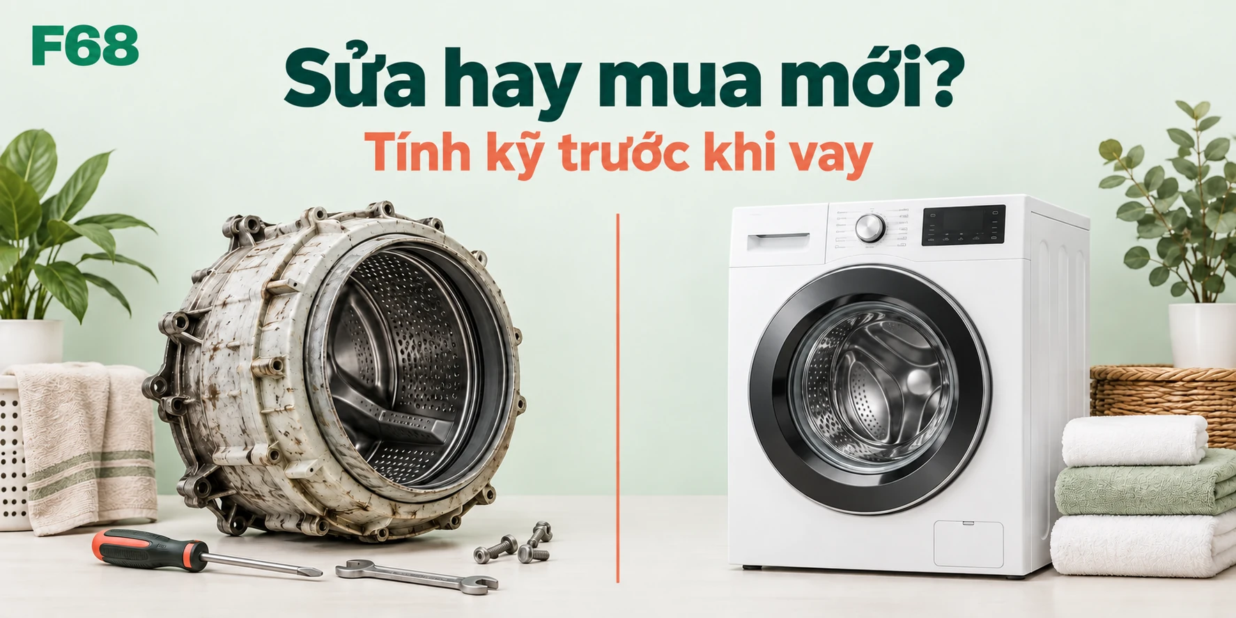 Sửa hay mua mới? — Tính kỹ trước khi vay; minh họa F68