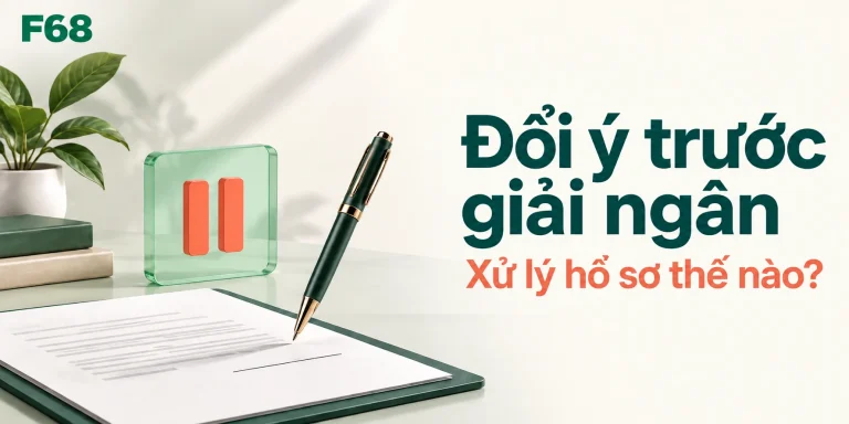 Đổi ý trước giải ngân — Xử lý hồ sơ thế nào?; minh họa F68
