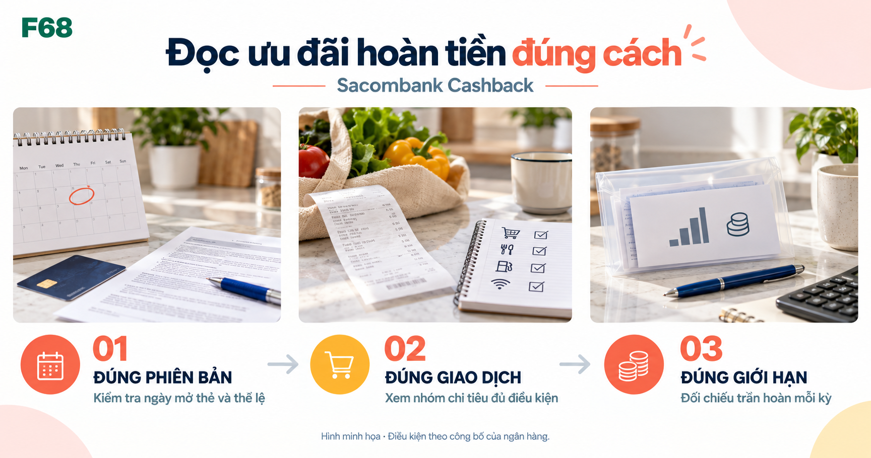 Đọc ưu đãi hoàn tiền đúng cách — Sacombank Cashback