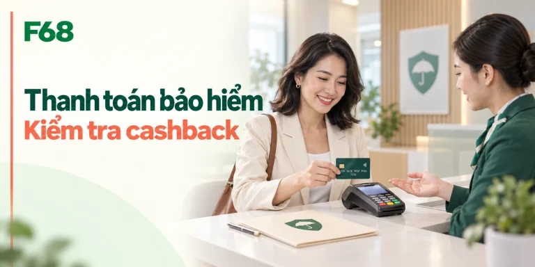 Thanh toán bảo hiểm bằng thẻ tín dụng: kiểm tra cashback thế nào? — minh họa F68