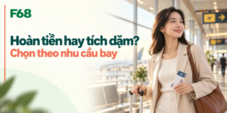 Thẻ hoàn tiền hay tích dặm: người ít bay nên chọn loại nào? — minh họa F68