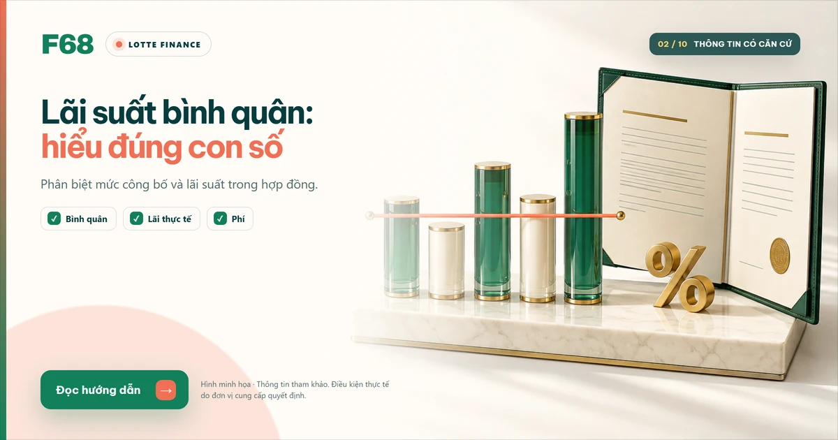 vay Lotte Finance — Lãi suất bình quân: hiểu đúng con số