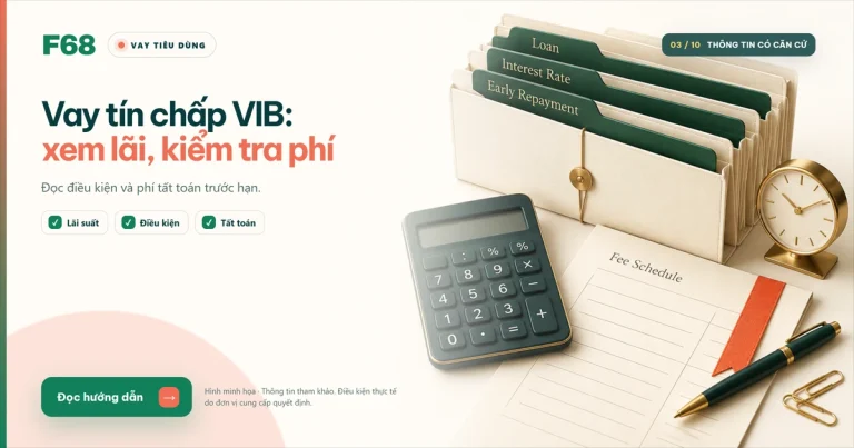 Vay tiêu dùng tín — Vay tiêu dùng tín chấp VIB: lãi từ 1,9%/tháng, điều kiện và phí tất toán trước hạn