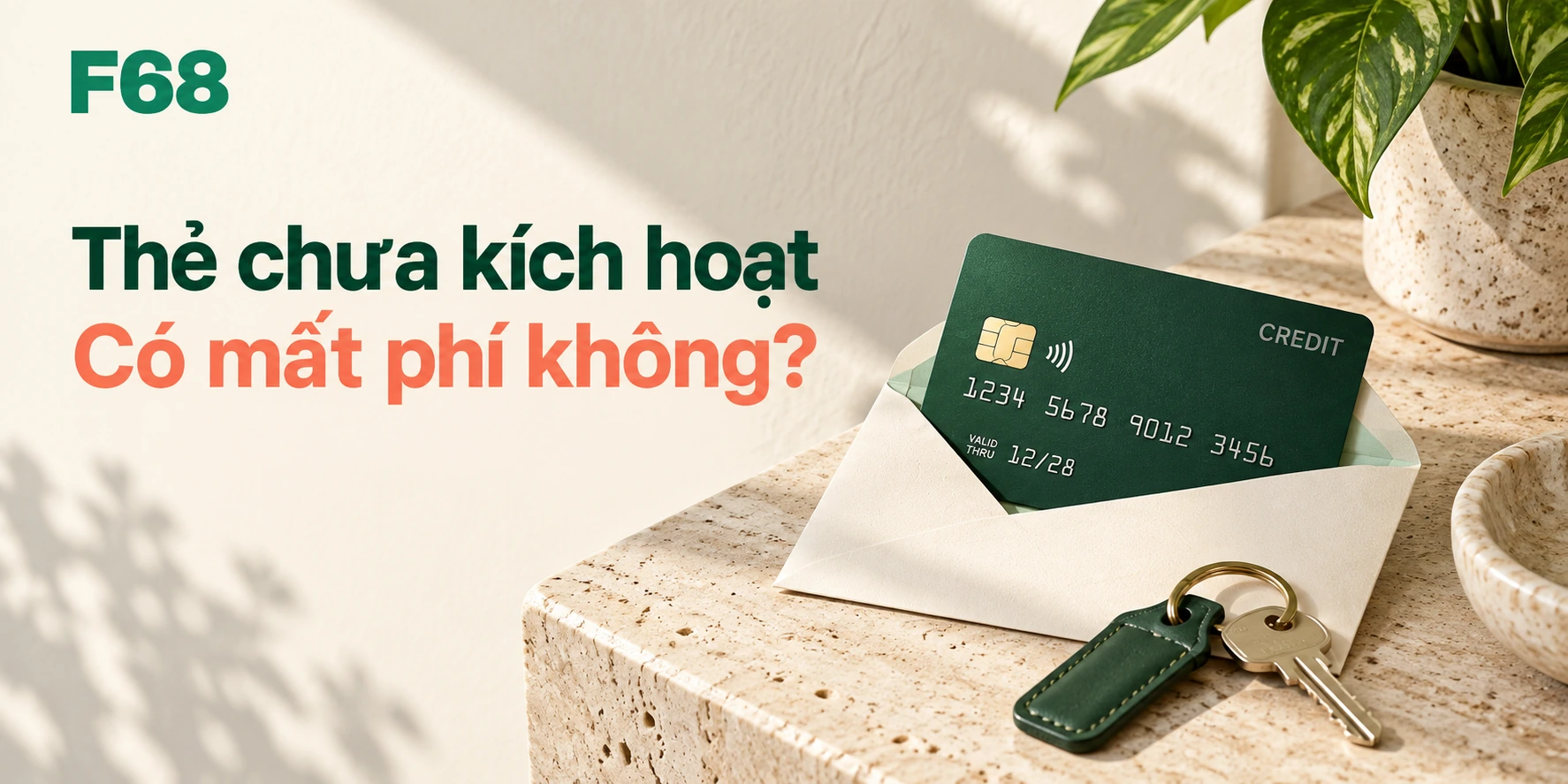 Thẻ chưa kích hoạt — Có mất phí không?; minh họa F68