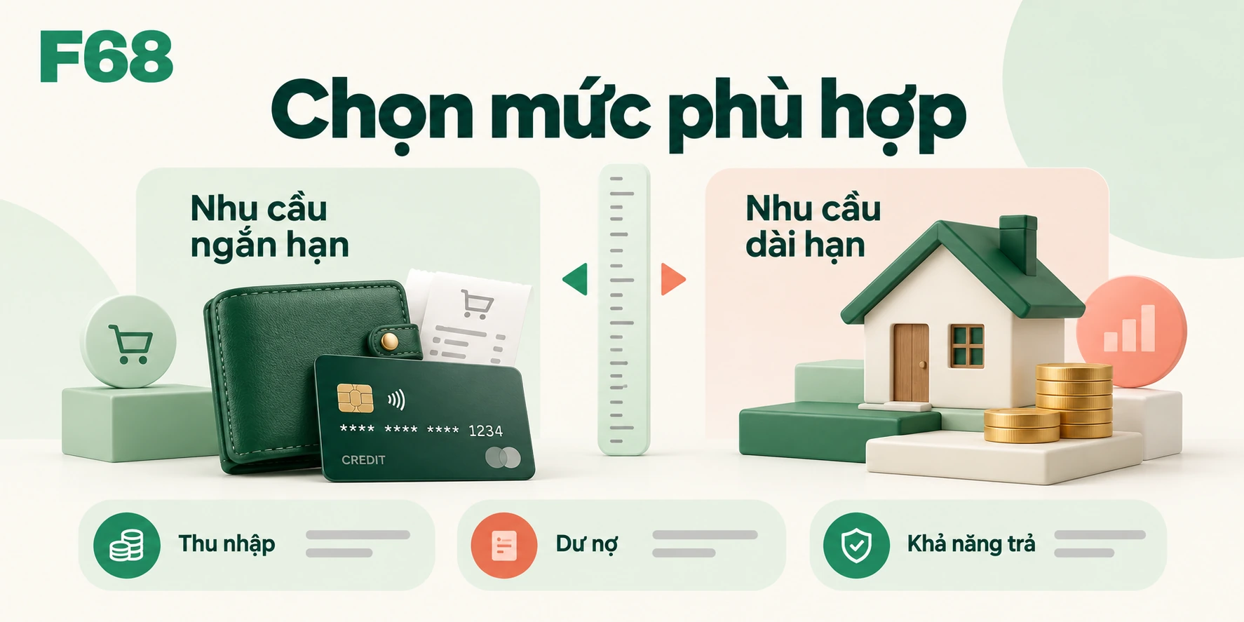 Chọn mức phù hợp; minh họa F68