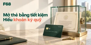 Mở thẻ bằng tiết kiệm — Hiểu khoản ký quỹ; minh họa F68