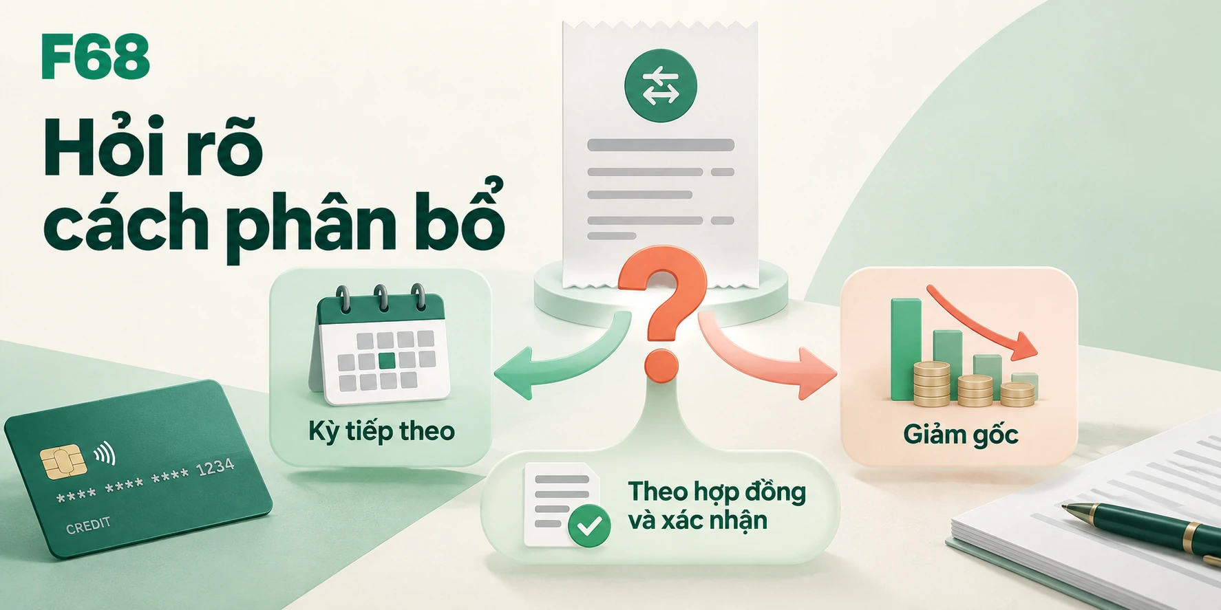 Hỏi rõ cách phân bổ; minh họa F68