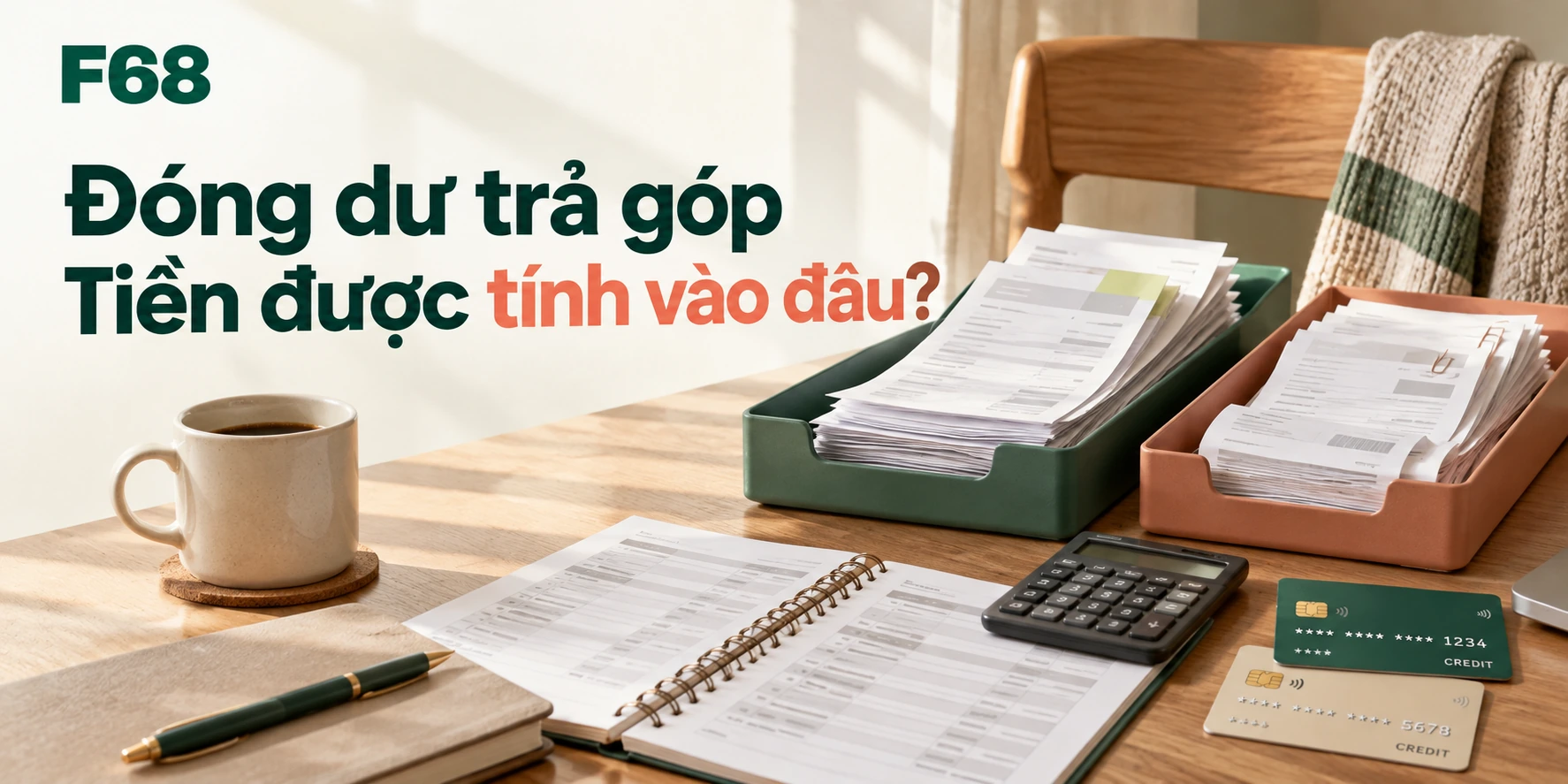 Đóng dư trả góp — Tiền được tính vào đâu?; minh họa F68