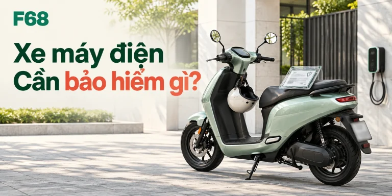 Xe máy điện — Cần bảo hiểm gì?; minh họa F68
