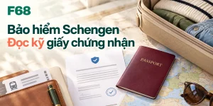 Bảo hiểm Schengen — Đọc kỹ giấy chứng nhận; minh họa F68