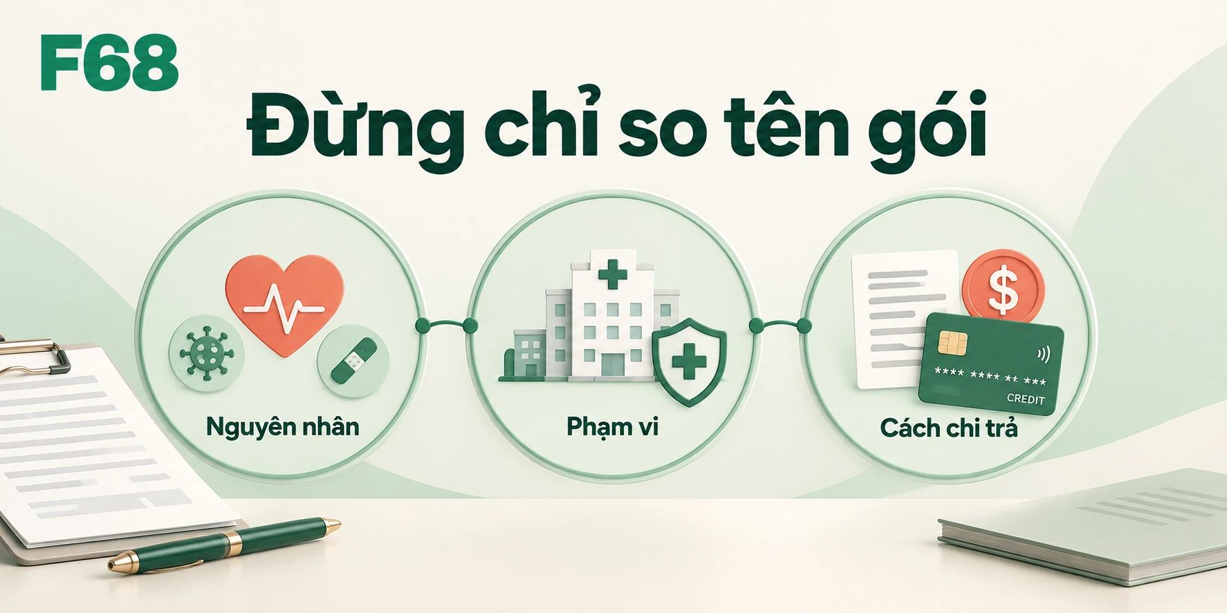 Đừng chỉ so tên gói; minh họa F68