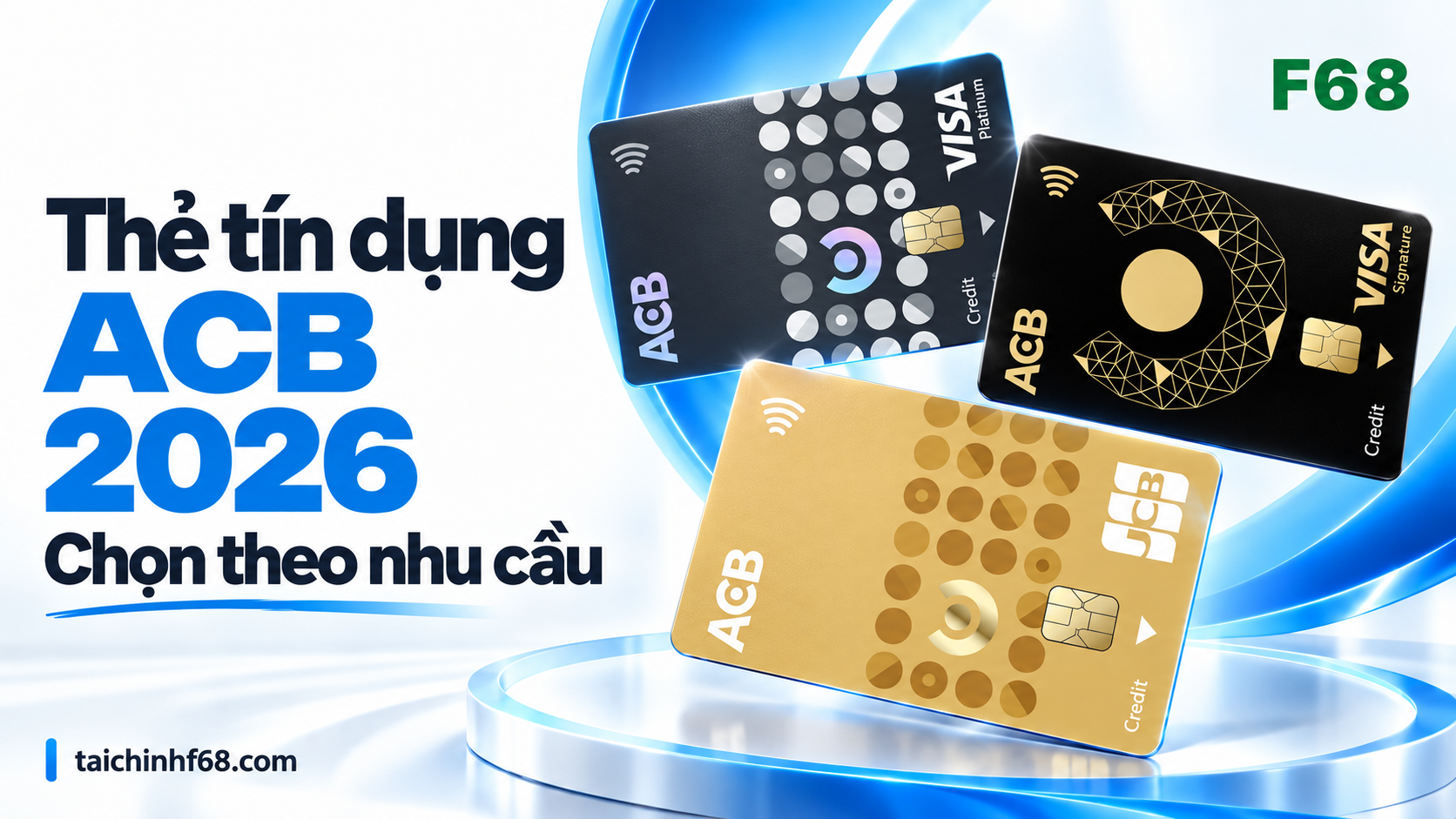 Thẻ tín dụng ACB 2026: Platinum, Signature, JCB, biểu phí mới — feature — F68