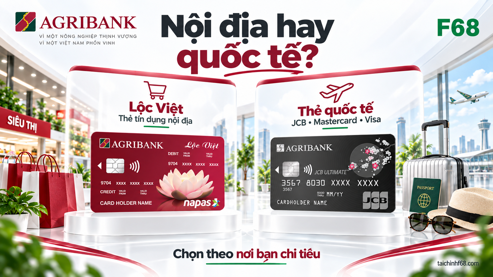 Thẻ nội địa và thẻ quốc tế — F68