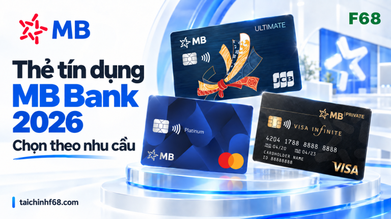 Thẻ tín dụng MB Bank 2026: JCB, Mastercard, Visa Infinite, phí — feature — F68