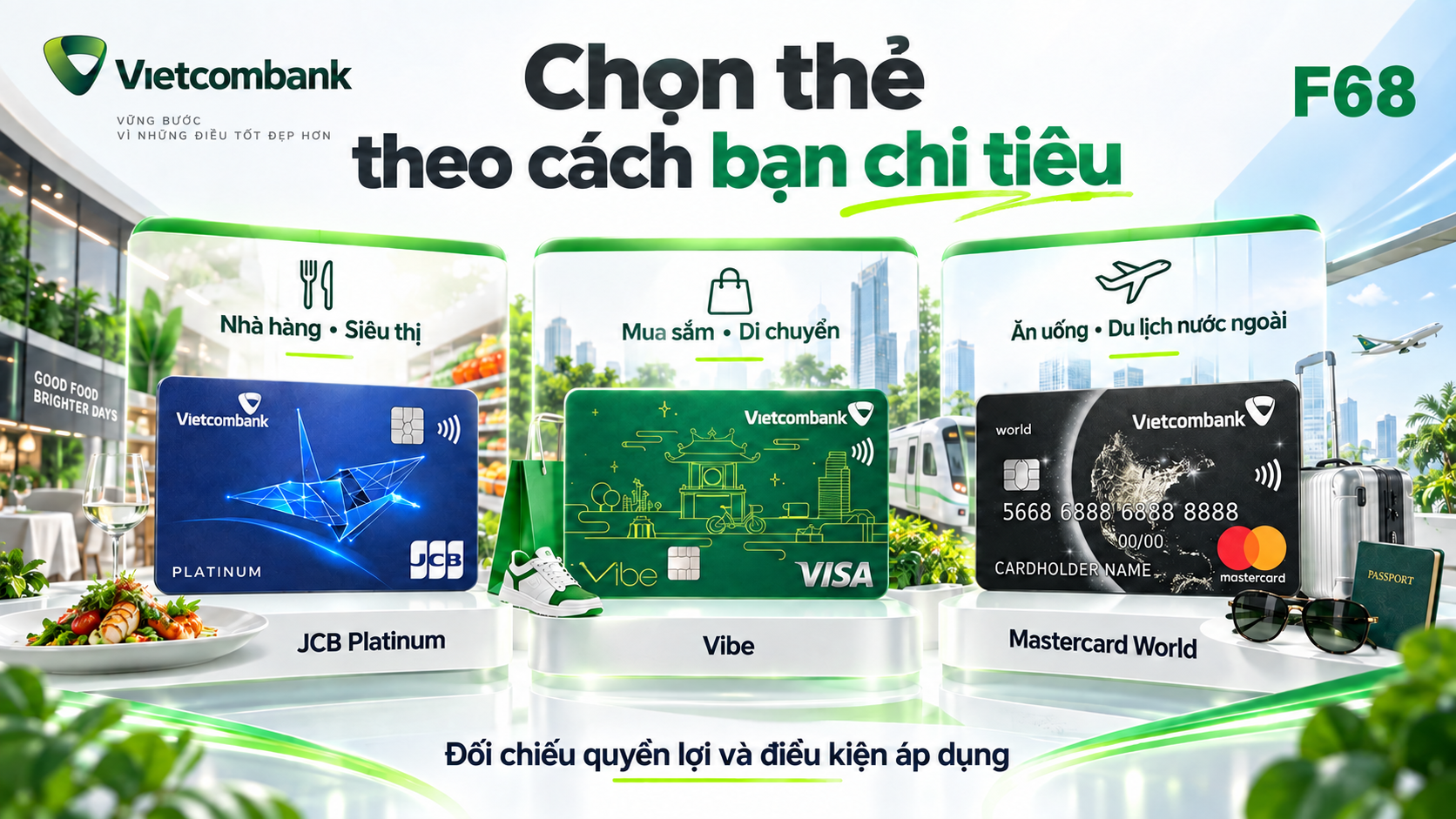 Chọn thẻ theo cách bạn chi tiêu — F68