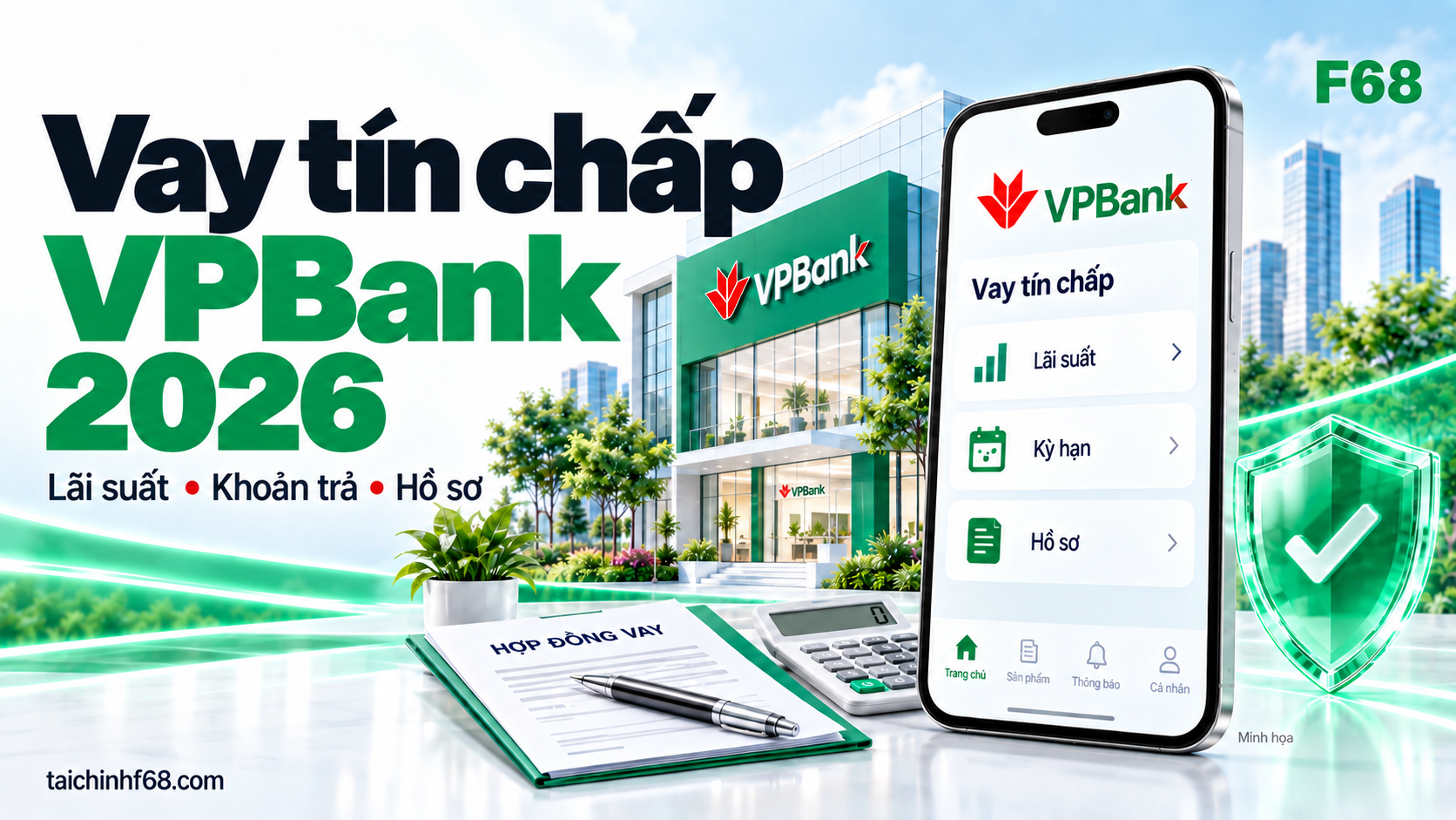 Vay tín chấp VPBank 2026: lãi suất, hạn mức, đăng ký online — feature — F68
